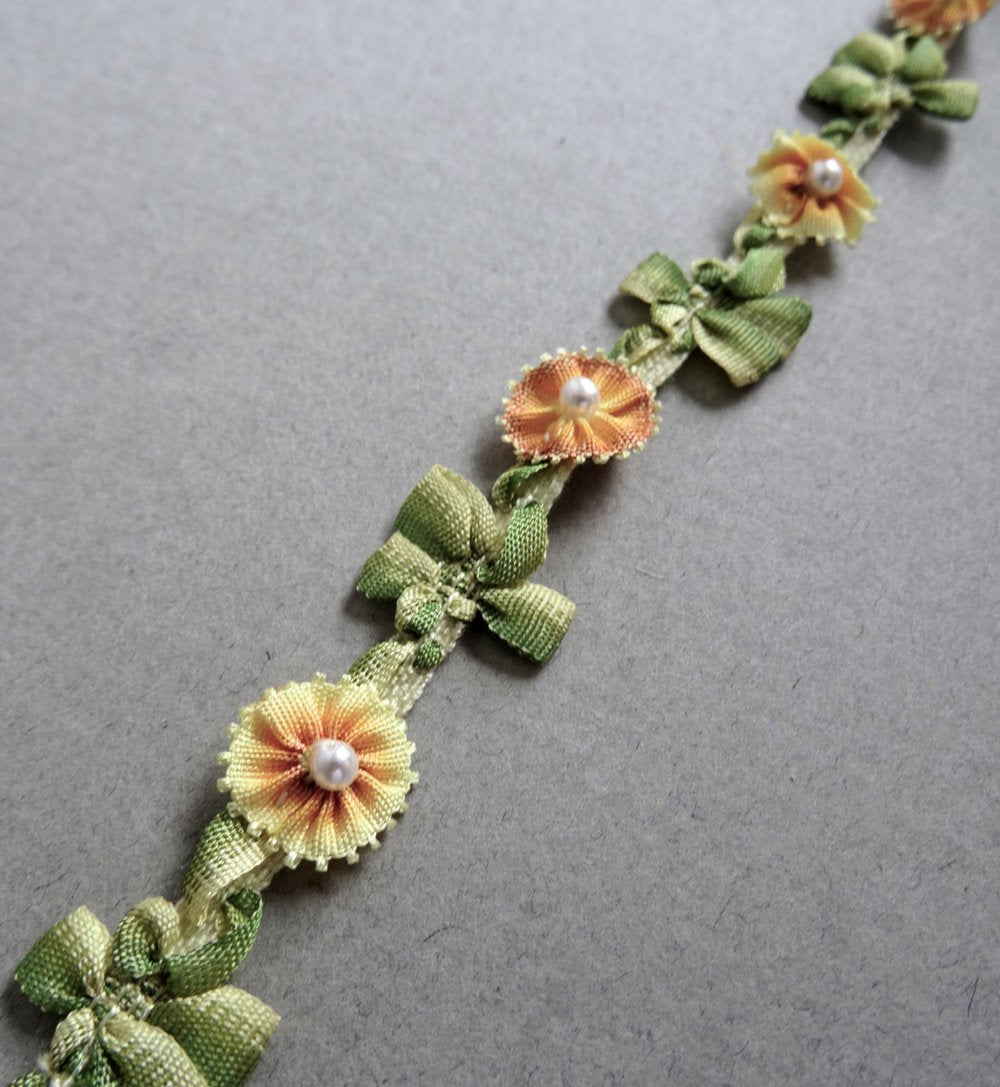 Handmade Floral Pearl beaded Trim (AVAILABLE TO ORDER)