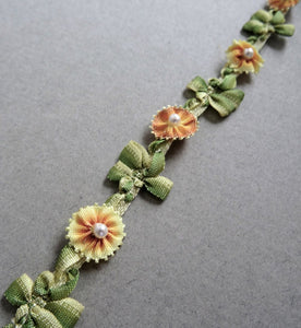 Handmade Floral Pearl beaded Trim (AVAILABLE TO ORDER)