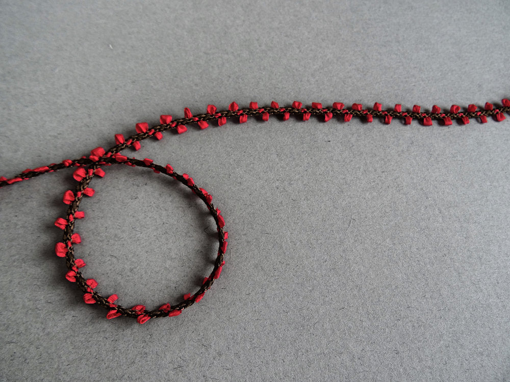 Delicate Woven Trim - Red (AVAILABLE TO ORDER)