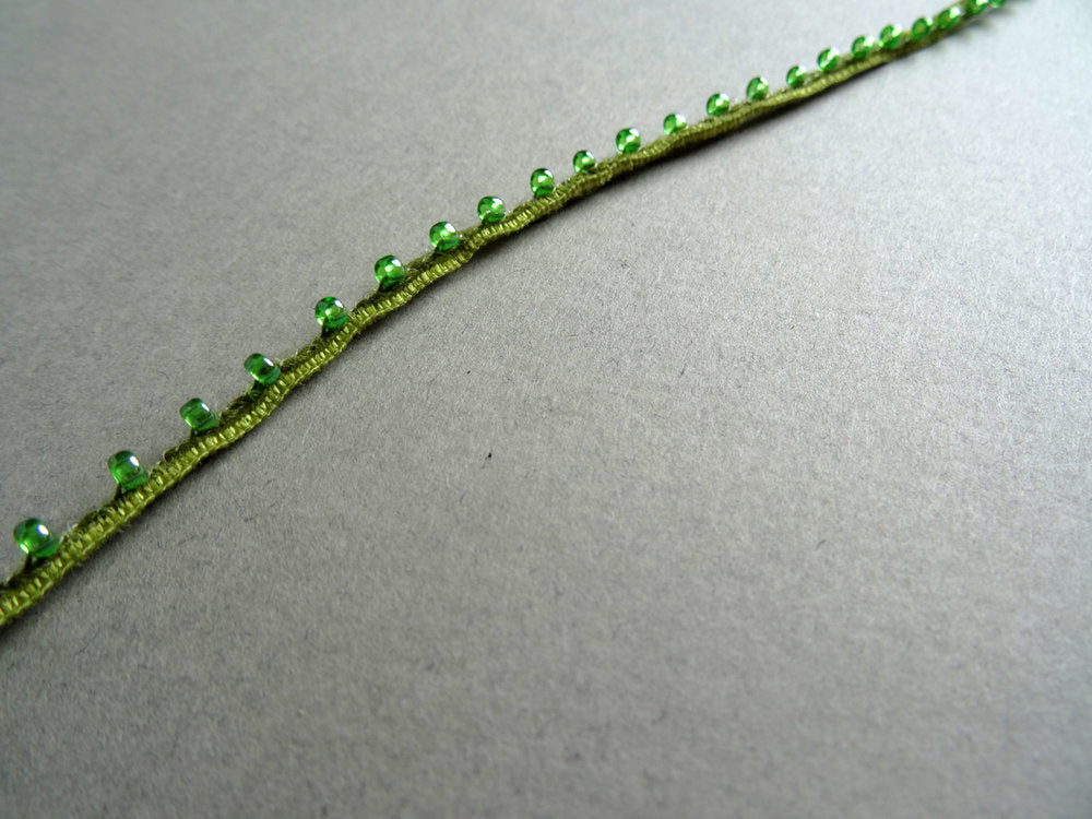 Green Tiny Bead Trim